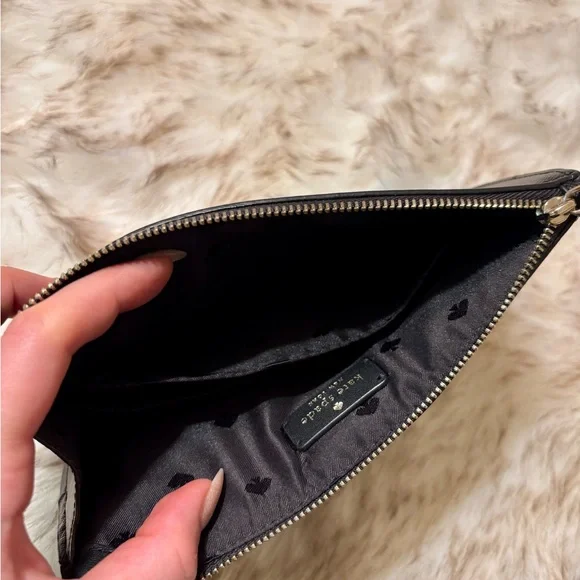 Kate Spade Staci Medium Saffiano Leather Wristlet - Black (no strap) - Picture 5 of 10